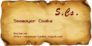 Seemayer Csaba névjegykártya